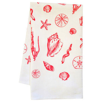 Organic Coral Shell Tea Towel