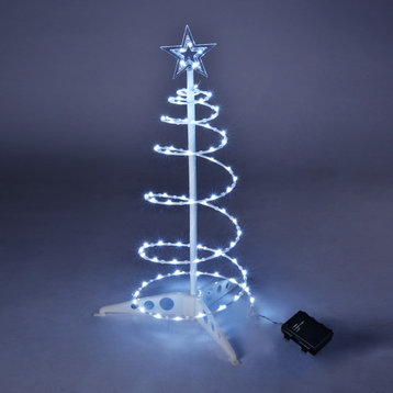 2 Ft Lighted Spiral Christmas Tree Light Cool White 79 LED Outdoor Decor 5 Pack