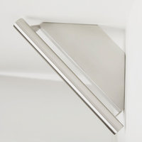 Lifestyle and Wellness Corner Shower Shelf With 14" Handle, Polished Stainless