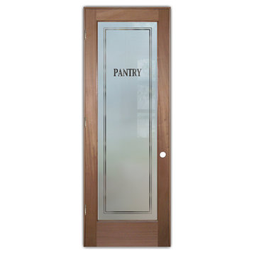 Pantry Door - Classic - Mahogany - 28" x 84" - Knob on Right - Pull Open