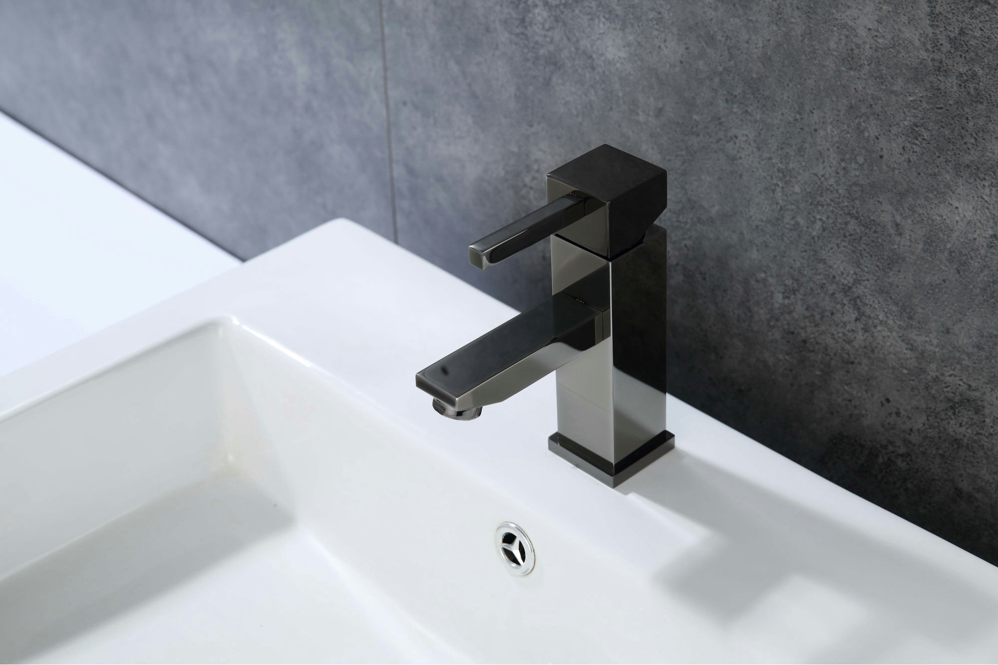 Legion Furniture Bathroom Faucet With Drain - Glossy Black ...