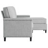 Sofa, Fabric, Gray, Modern, Living Lounge Room Hotel Lobby Hospitality
