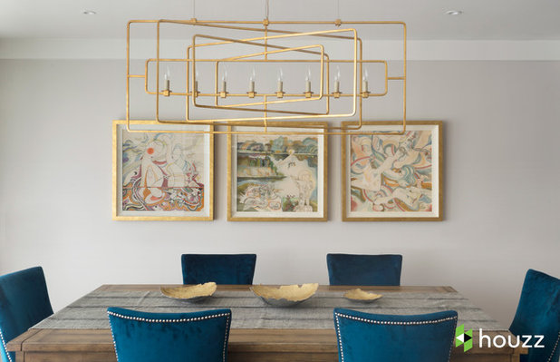 Transitional Dining Room by Breeze Giannasio Interiors