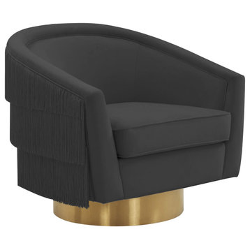 Flapper Swivel Chair, Black