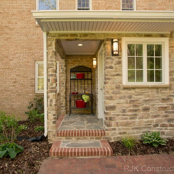 Brick and Stone Back Porch