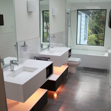 Modern Bath Remodel with Skylight
