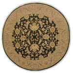 Bareen's Designer Rugs - Ziegler Kafkaz Jolie Drk.green/Lt. Tan Round Rug, 8'10 x 9'2 - A Persian influenced Turkish hand knotted rug made by skilled artisans capable of creating the most exceptional vegetable dyes and hand-spun New Zealand wool. This gorgeous one of a kind Peshawar Kafkaz handmade rugs is also known as a Chobi Rug. This gorgeous rug is extremely versatile and is famous for its soft pleasing color palette and informal design that works in a myriad of interiors. It has been expertly hand-tied, finished, sun-dried, and can contain up to 1.5 million knots. It takes 4 skilled artisans to hand knot this rug nine to twelve months to complete this piece of art. The invigorating colors and patterns in this rug will give your home an elegant and fresh appearance. While drawing upon the coloring and patterns of antique rugs, contemporary Peshawar pieces incorporate modern design motifs and feature vibrant color tones.Give your room a luxurious look and feel with this beautiful rug with gorgeous color pallet. The intricate design allows this oriental rug to creates a royal ambience in any decor. Hand knotted construction and natural fibers gives this rug soft feel under your feet.