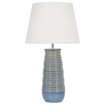 Rustic Blue Ceramic Table Lamp 52387