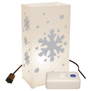 Electric Luminaria Kit with LumaBases Snowflake