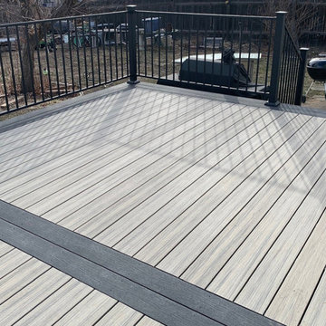 Gorgeous Contrast Created by Using Two Distinct Composite Decking Colors