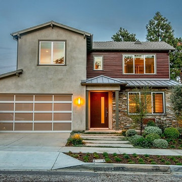 Front Exterior of Custom Home in Cheviot Hills, CA