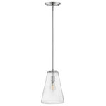 Hinkley - Vance 1-Light Pendant In Polished Nickel - The Vance pendant achieves both timeless and on-trend illumination. The A-line silhouette is classic, while its shade is clearly modern, all presented in multiple finish options.  This light requires 1 , 100 Watt Bulbs (Not Included) UL Certified.