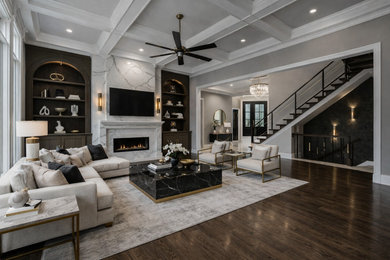 Example of a living room design in Atlanta
