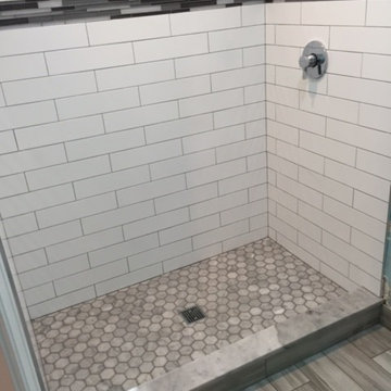 AFTER Tub to walk in shower conversion