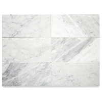 6x12 Carrara Venato Marble Subway Tile Honed Bianco White Carrera, 100 sq.ft.
