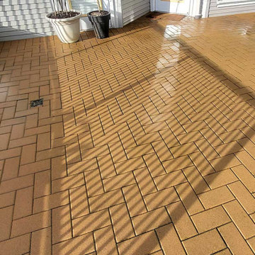 Pressure Washing Paver Stone Patio for an Open-house Port Moody BC Canada