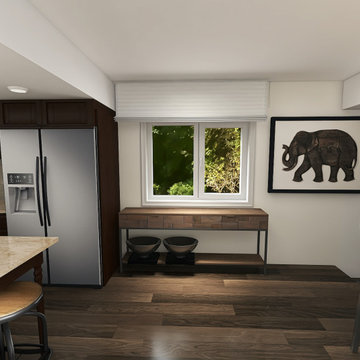 Masculine Modern Den & Kitchen Remodel