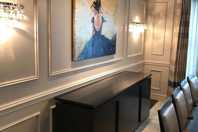 Inspiration for a transitional dining room remodel in New York