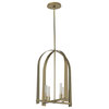 Hubbardton Forge 131070-02-FD Triomphe 4-Light Pendant, Sterling Finish and Frosted Glass