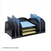 Safco 3-Horizontal / 6-Upright Sections Steel Desktop Organizer - 3168BL