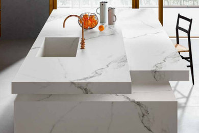 VERA PORCELAIN- CALACATTA WHITE PORCELAIN COUNTERTOPS