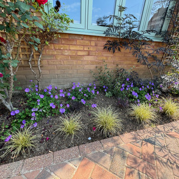 Flower Bed with Block Work Edging