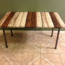 Reclaimed Wood Spool Modern Rustic Coffee Table - Coffee Tables