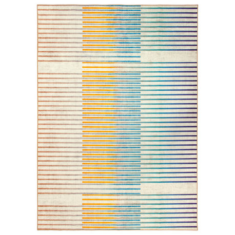 My Magic Carpet Flux Striped Multicolor Rug, 5'x7'