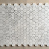 Carrara White Marble 2" Hexagon Mosaic Tile Venato Carrera Honed, 1 sheet