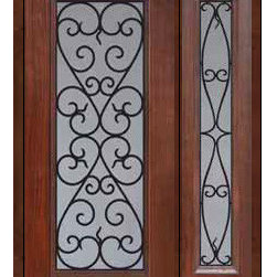 Prehung House Sidelite Door 80 Fiberglass Palermo Full Lite GBG Glass - Front Doors