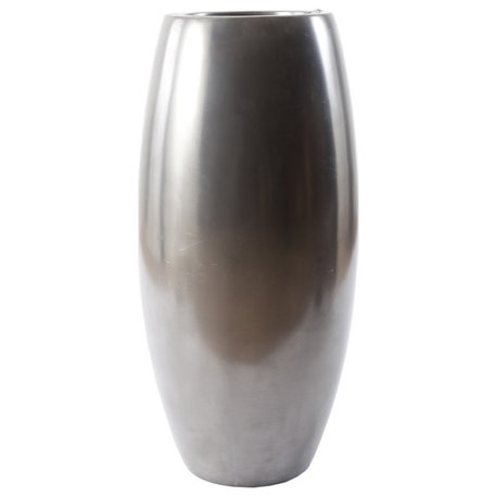 Elonga Planter, Polished Aluminum, Medium