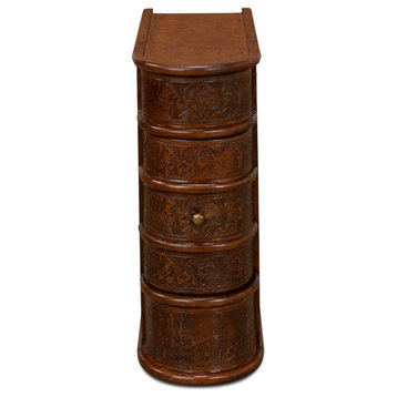 Barnes Leather Book Side Table