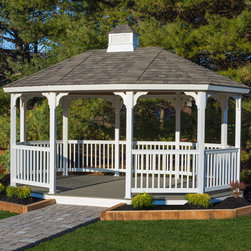 12&times;18 Vinyl Oval Gazebo Kit - Gazebos