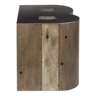 B Letter Side Table - Rustic - Side Tables And End Tables - by V.S.D ...