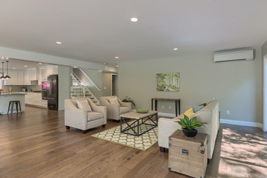 Family room - transitional family room idea in Manchester