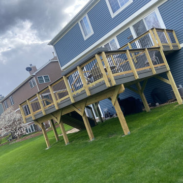 TimberTech Silver Maple Deck with Aluminum Pickets in Cary, IL