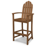 Polywood - Polywood Classic Adirondack Bar Chair, Teak - The classic Adirondack design moves to new heights with this comfortable bar height chair. POLYWOOD furniture is constructed of solid POLYWOOD lumber that's available in a variety of attractive, fade-resistant colors. It won't splinter, crack, chip, peel or rot and it never needs to be painted, stained or waterproofed. It's also designed to withstand nature's elements as well as to resist stains, corrosive substances, salt spray and other environmental stresses. Best of all, POLYWOOD furniture is made in the USA and backed by a 20-year warranty.