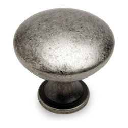 Cosmas - Cosmas 5305WN Weathered Nickel Round Cabinet Knob, 1-1/4" Diameter, Set of 5 - Cabinet And Drawer Knobs