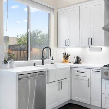 Sleek Modern Kitchen with White Cabinets 2 and High-End Appliances