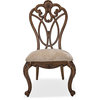 AICO Michael Amini Eden's Paradise Wood Back Side Chair, Ginger, Set of 2
