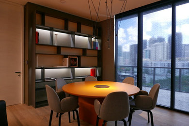 Inspiration for a modern dining room remodel in Miami