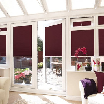 Purple Pleated Perfect Fit Window Blinds
