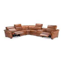 Natuzzi Editions B751 Elio Sectional Sofa Recliner - Sectional Sofas
