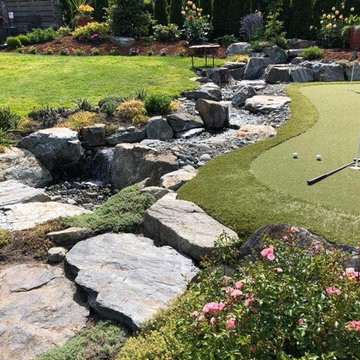 Putting Green, Pondless Stream & Patio