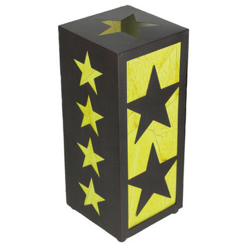 Western Star Black and Yellow Metal Light Box Accent Lamp