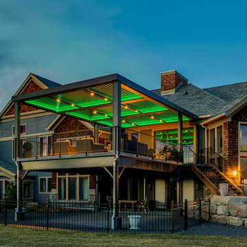 Upper Deck StruXure Pergola with Phantom Screens & Multi Colour Lights