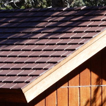 California home with Sierra Steel Tiles Cor-ten (corten) weathering steel roof