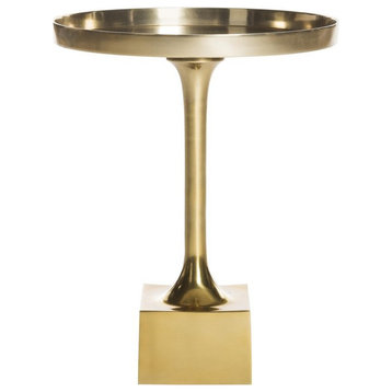 Vera Round Side Table Antiques Brass