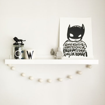 Superhero boys' shelfie