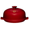 Flame Bread Cloche, Burgundy Red